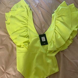 Neon Yellow Fashion Nova Bodysuit